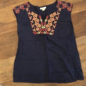 Boho hippie embroidered summer top NWOT
